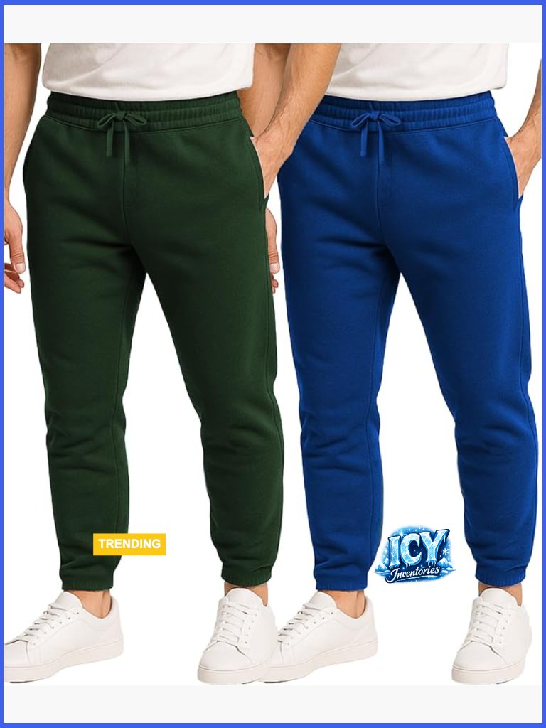 Men's Fleece Joggers With Pockets, Athletic Workout Sweatpants